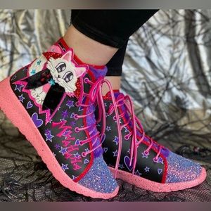 Irregular Choice COUNT CATULA high top sneakers halloween shoes sz 36 EU